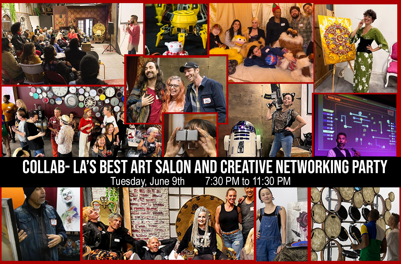 Home 1 Art salon and networking event collage